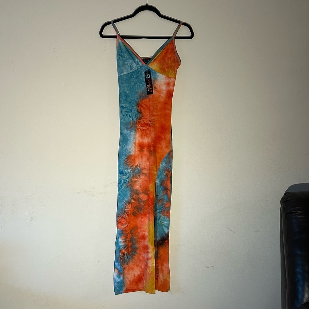 Tie dye maxi dress
